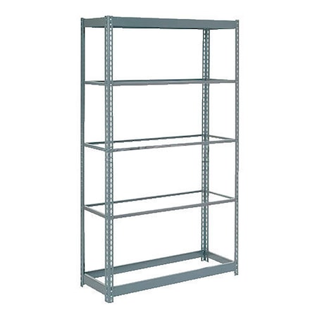 Global Industrial Heavy Duty Shelving 48W x 18D x 84H With 5 Shelves, No Deck, Gray B2297693